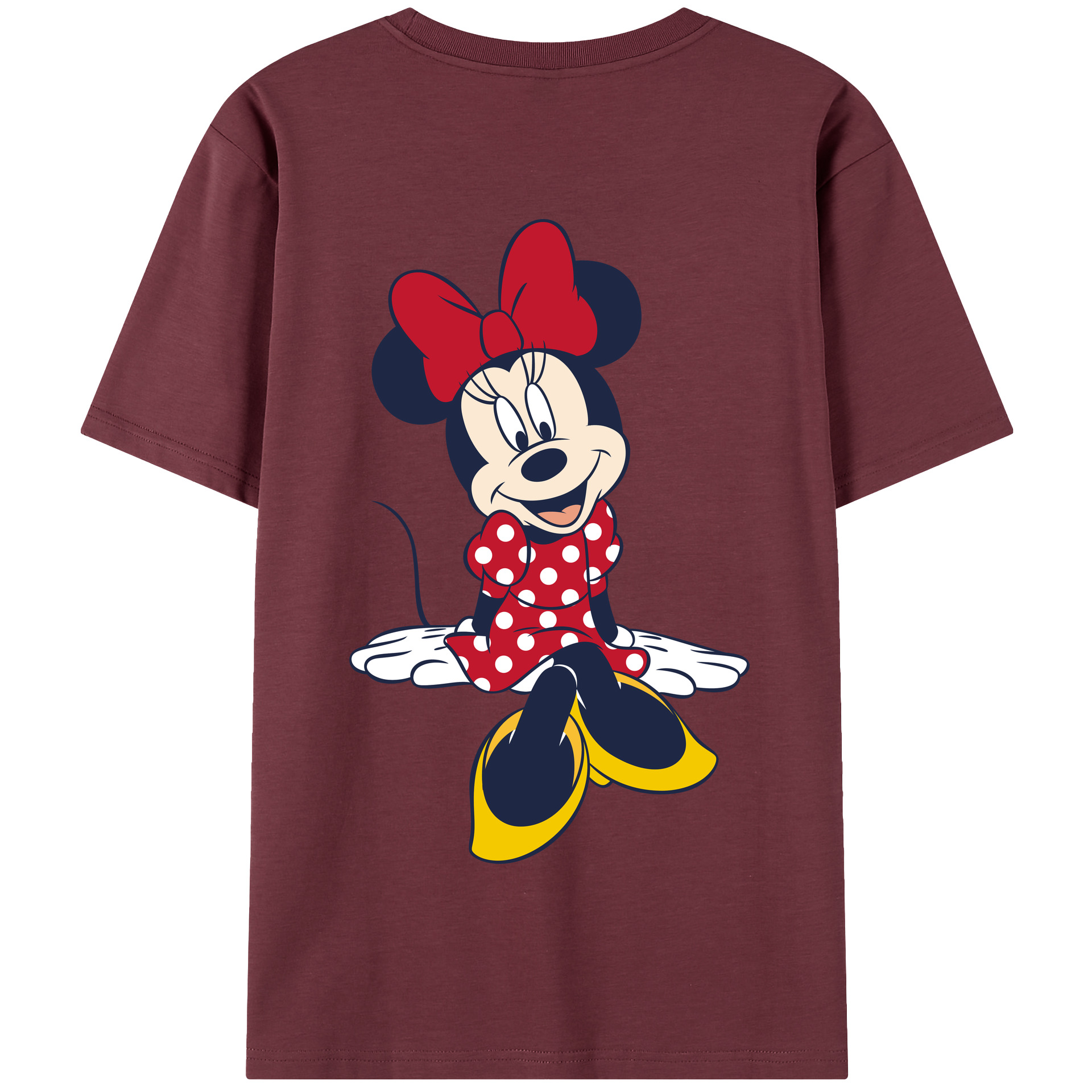 （画像用） ミッキーマウス Mickey Mouse 綿100％半袖Tシャツ（背面プリント）